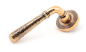 From The Anvil Handles Beehive Polished Bronze Hammered Newbury Lever on Rose Set (Plain) - Unsprung