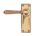 From The Anvil Handles Latch set Polished Bronze Hinton Lever on Rose Set