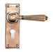 From The Anvil Handles Euro Lock Set Polished Bronze Hinton Lever on Rose Set