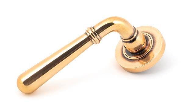 From The Anvil Handles Plain Polished Bronze Newbury Lever on Rose Set (Plain) - Unsprung