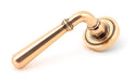 From The Anvil Handles Art Deco Polished Bronze Newbury Lever on Rose Set (Plain) - Unsprung