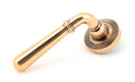 From The Anvil Handles Beehive Polished Bronze Newbury Lever on Rose Set (Plain) - Unsprung