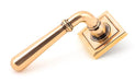 From The Anvil Handles Square Polished Bronze Newbury Lever on Rose Set (Plain) - Unsprung