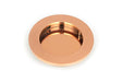 From The Anvil Flush Pull Handles 75mm Polished Bronze  Plain Round Pull