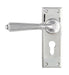 From The Anvil Handles Euro Lock Set Polished Chrome Hinton Lever on Rose Set