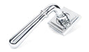 From The Anvil Handles Square Polished Chrome Newbury Lever on Rose Set (Plain) - Unsprung