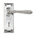 From The Anvil Handles Lock Polished Chrome Reeded Lever Lock Set