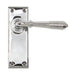 From The Anvil Handles Latch Polished Chrome Reeded Lever Lock Set