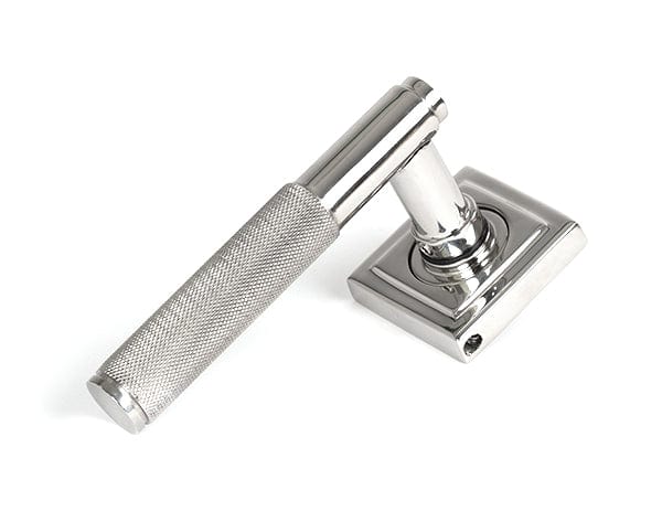 From The Anvil Handles Square Polished Marine SS (316) Brompton Lever on Rose Set