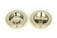 From The Anvil Flush Pull Handles 60mm Polished Nickel  Art Deco Round Pull - Privacy Set