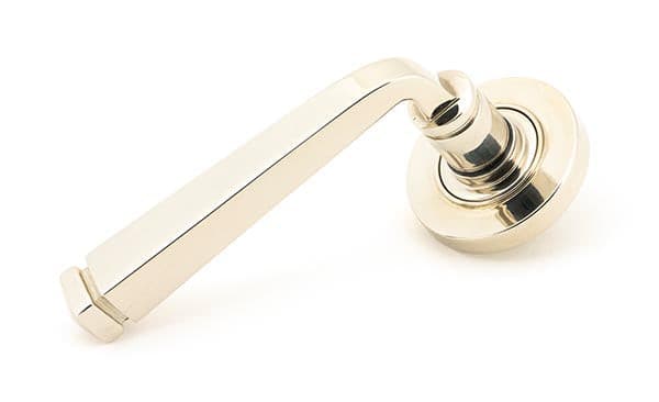 From The Anvil Handles Plain Polished Nickel Avon Round Lever on Rose Set