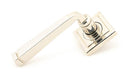 From The Anvil Handles Square Polished Nickel Avon Round Lever on Rose Set (Plain) - Unsprung