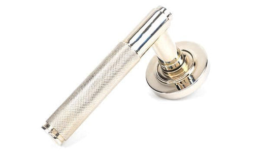 From The Anvil Handles Plain Polished Nickel Brompton Lever on Rose Set