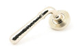 From The Anvil Handles Beehive Polished Nickel Hammered Newbury Lever on Rose Set (Plain) - Unsprung