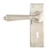 From The Anvil Handles Lock Set Polished Nickel Hinton Lever on Rose Set