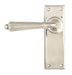 From The Anvil Handles Latch set Polished Nickel Hinton Lever on Rose Set