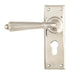 From The Anvil Handles Euro Lock Set Polished Nickel Hinton Lever on Rose Set