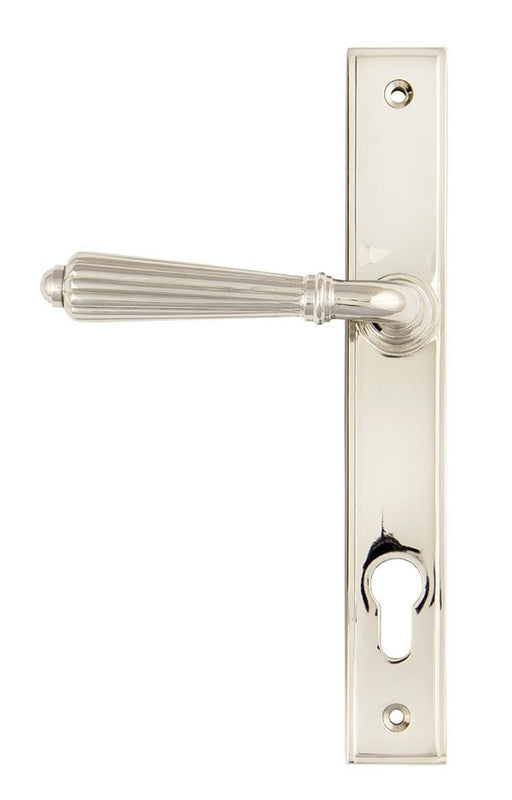 From The Anvil Window Hardware Polished Nickel Polished Nickel Hinton Slimline Lever Espag. Lock Set