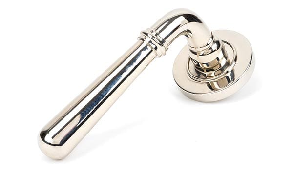 From The Anvil Handles Plain Polished Nickel Newbury Lever on Rose Set (Plain) - Unsprung