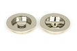 From The Anvil Flush Pull Handles 75mm Polished Nickel  Plain Round Pull - Privacy Set