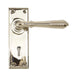 From The Anvil Handles Lock Polished Nickel Reeded Lever Lock Set