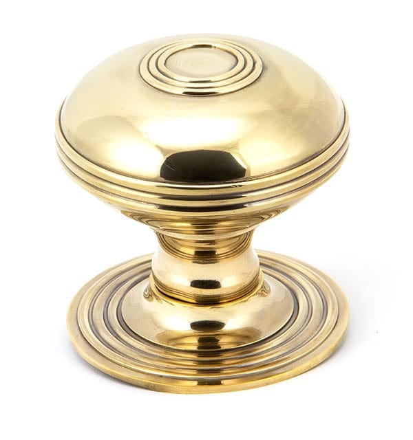 From The Anvil Knobs Aged Brass Prestbury Centre Door Knob