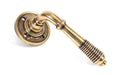 From The Anvil Handles Aged Brass Reeded Lever on Rose Set