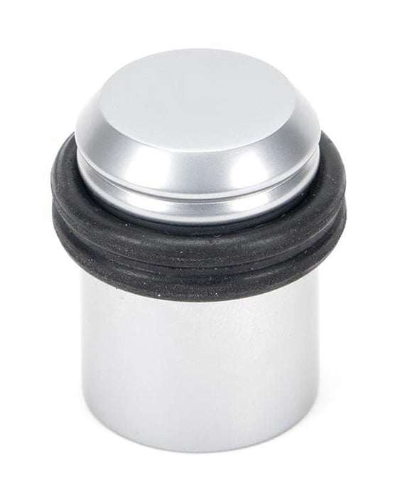 From The Anvil Door Stops Floor Mounted Satin Chrome Door Stop