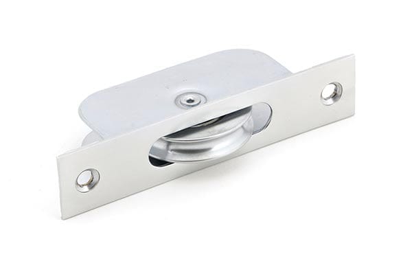 From The Anvil Window Hardware Satin Chrome Satin Chrome Square Ended Sash Pulley 75kg