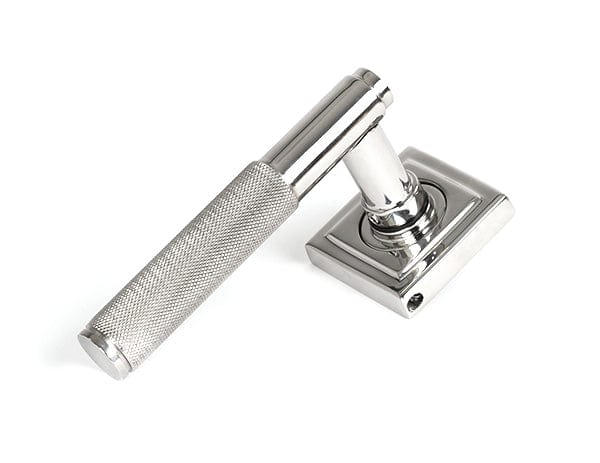 From The Anvil Handles Square Satin Marine SS (316) Brompton Lever on Rose Set (Plain) - Unsprung