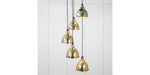 From The Anvil Lighting Brass Smooth Brass Brindley Cluster Pendant