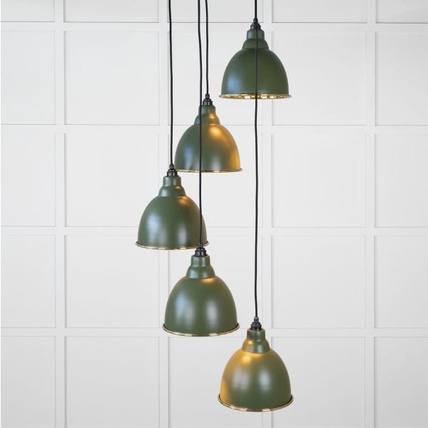 From The Anvil Lighting Heath Smooth Brass Brindley Cluster Pendant