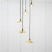 From The Anvil Lighting Brass Smooth Brass Flora Cluster Pendant