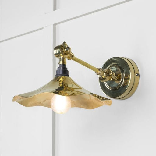 From The Anvil Lighting Brass Smooth Brass Flora Wall Light