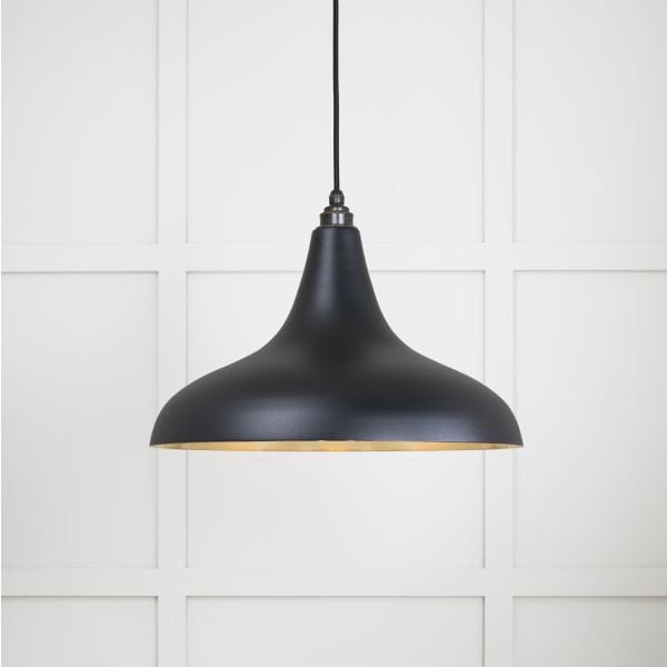 From The Anvil Lighting Elan Black Smooth Brass Frankly Pendant