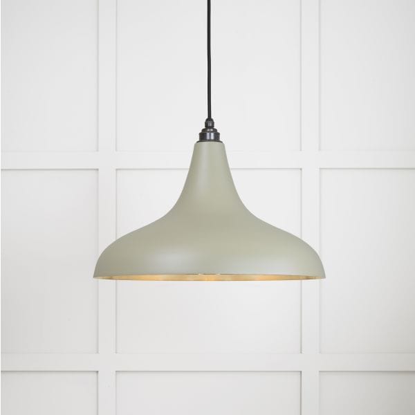 From The Anvil Lighting Tump Smooth Brass Frankly Pendant