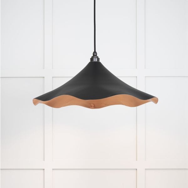 From The Anvil Lighting Elan Black Smooth Copper Flora Pendant