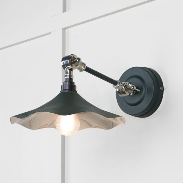 From The Anvil Lighting Dingle Smooth Nickel Flora Wall Light