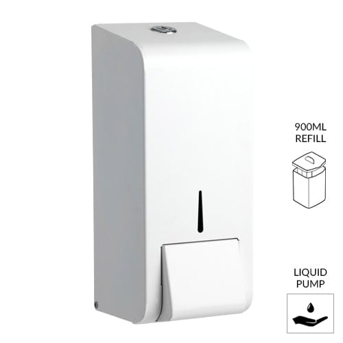 MWS Dispensors Soap Dispenser Opal White 900ml Liquid Soap Dispenser