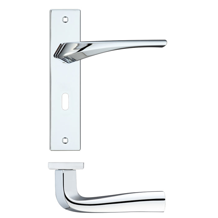 Aries Lever Lock (57mm c/c) on Backplate - 190x42mm