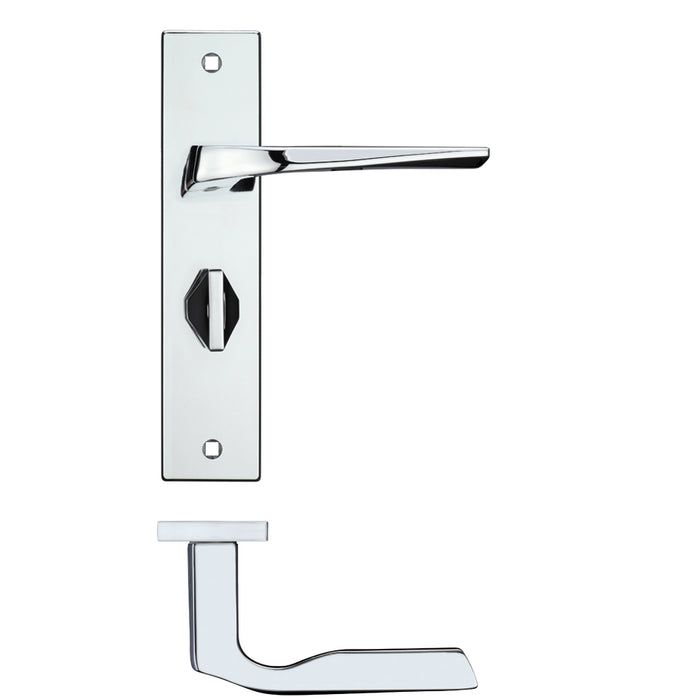 Lyra Lever Bathroom (57mm c/c) On Backplate - 190x42mm