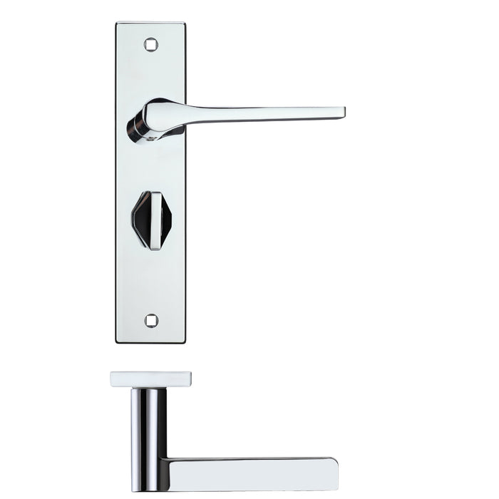 Draco Lever Bathroom (57mm c/c) on Backplate - 190x42mm