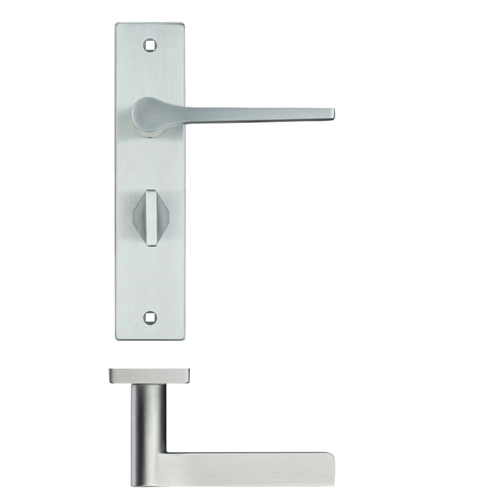 Draco Lever Bathroom (57mm c/c) on Backplate - 190x42mm