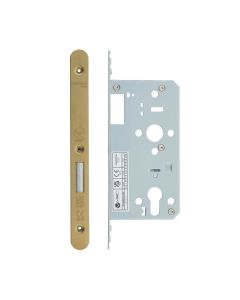 Din Euro Deadlock- Backset  60mm - 2 Pc Forend - Radius - Single Throw