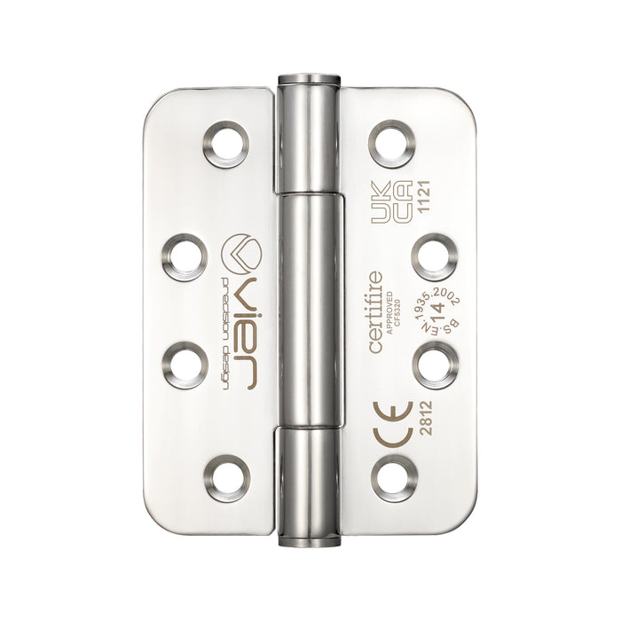 Grade 14 Concealed Bearing Hinge Stainless Steel Radius - Grade 201 - 102 x 76 x 3mm