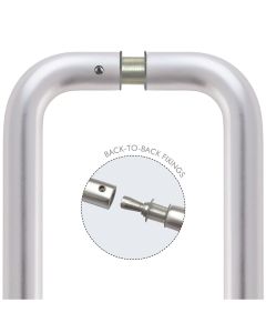 Pair of 22mm D Pull Handle 300mm c/w Back to Back Fixings