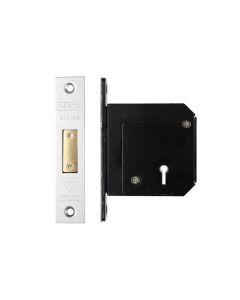 British Standard 5 Lever Deadlock - 80mm c/w Escutcheon - Chubb Retro Fit 3G114