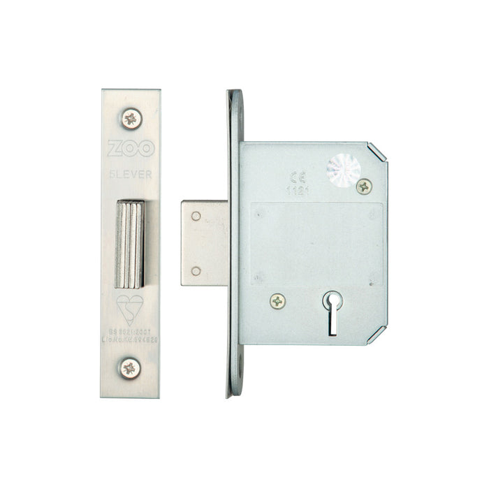 British Standard 5 Lever Deadlock - 64mm - Keyed Alike