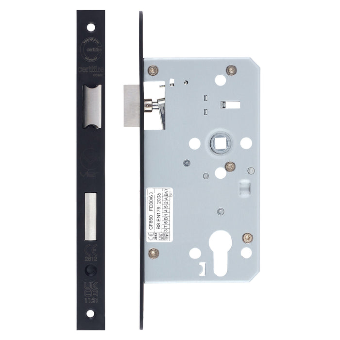 Mortice Escape Sashlock - 72mm Centres, 60mm Backset - Square Forend