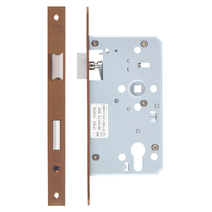 Mortice Escape Sashlock - 72mm Centres, 60mm Backset - Square Forend